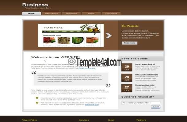 Jquery Brown Business CSS Template