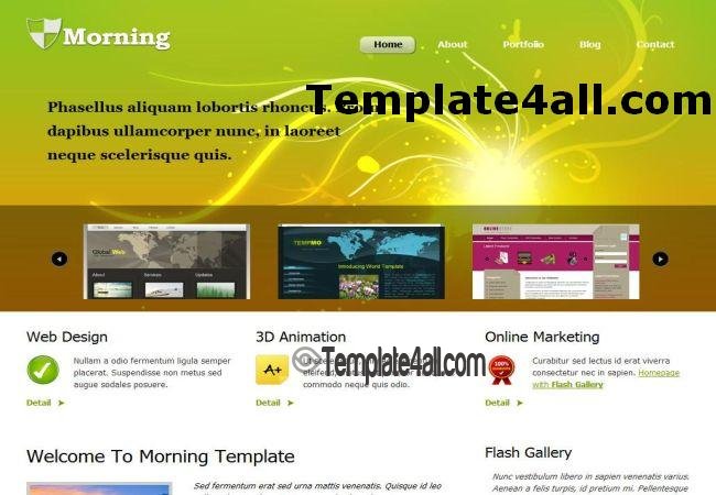 Green Portfolio CSS Website Template
