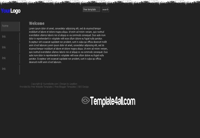 Dark Black HTML Website Template