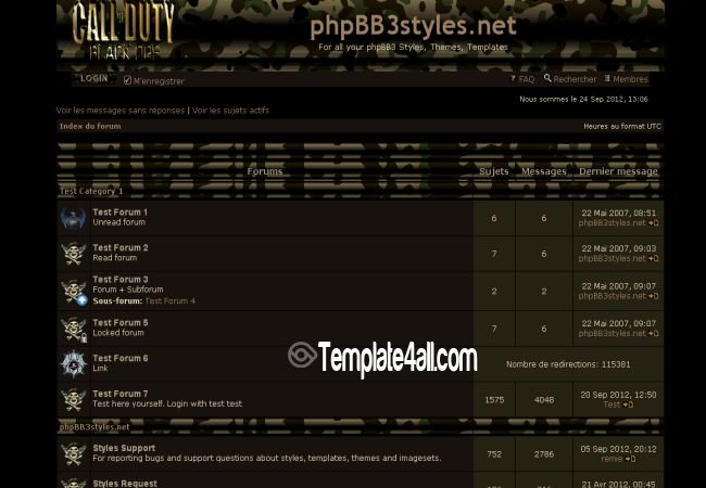 COD Black Ops Phpbb Style Theme