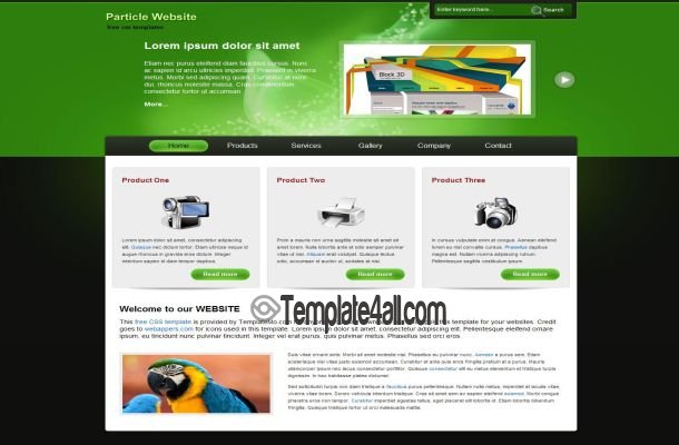 Green Black Gadgets CSS Template