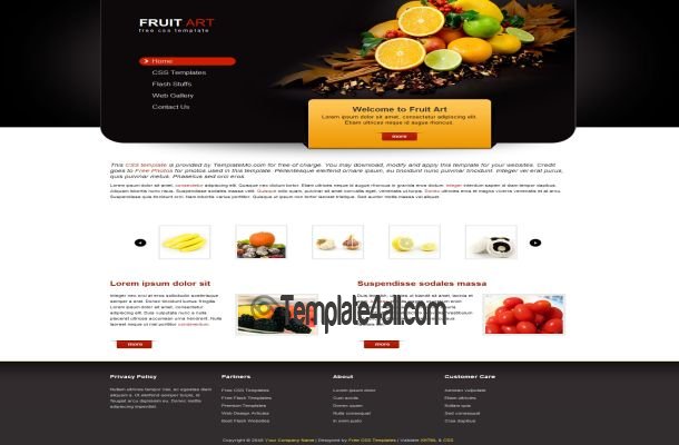 Fruits Health Website Template