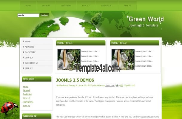 Vector Green Nature Joomla Theme