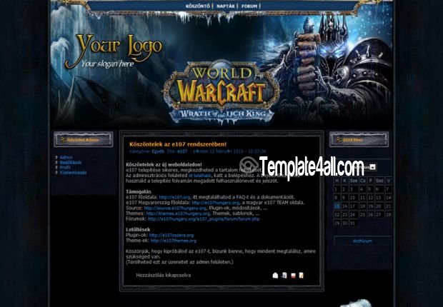 World of Warcraft E107 Theme