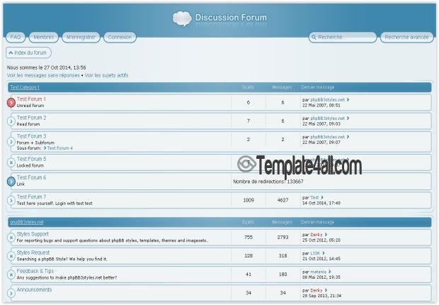 Light Blue Clouds Phpbb Style Theme