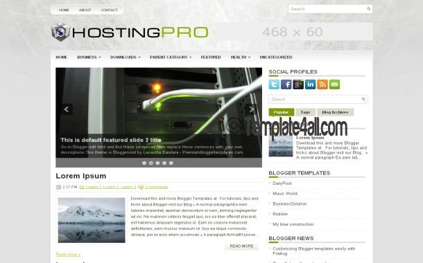 Business Hosting Free Blogger Template