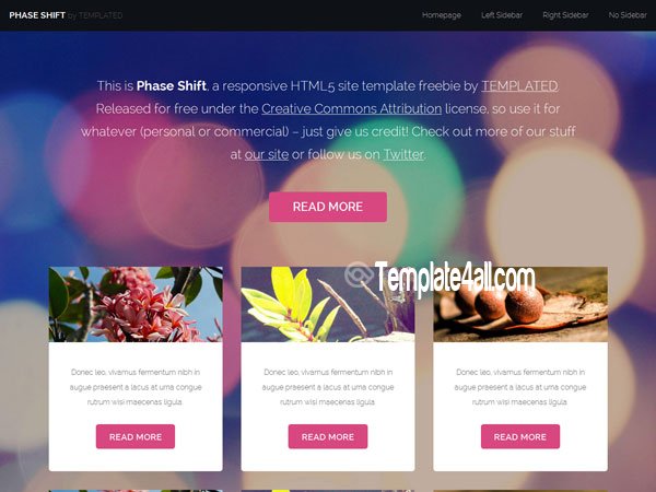 Phase Personal Blog CSS3 Template
