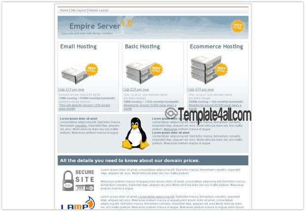 The Web Hosting Solution Template