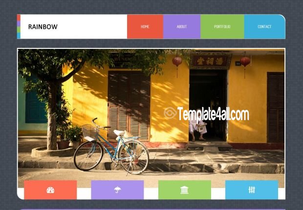Responsive Colored CSS3 Template