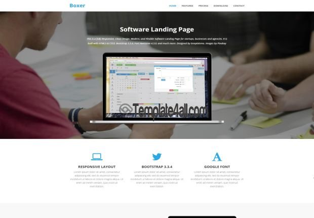 Free Responsive Software CSS3 Template