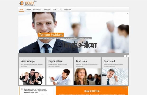 Responsive Business Orange Joomla Template