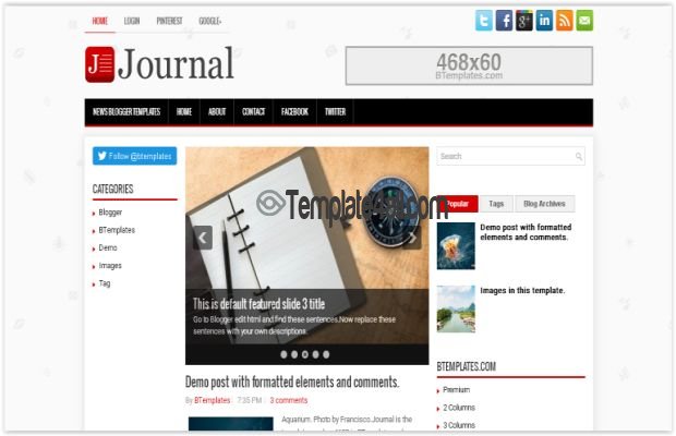 Grey Journal Story Blogger Theme Template
