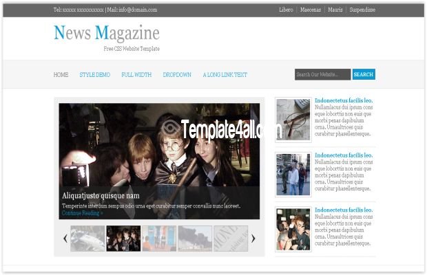 Free HTML News Reviews CSS Template