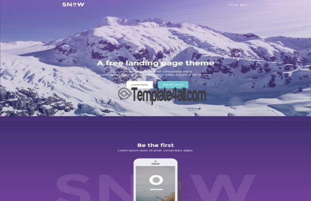 Responsive Free CSS3 Landing Page Template