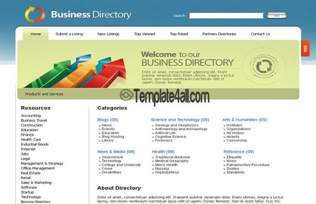 Free Online Directory CSS Template