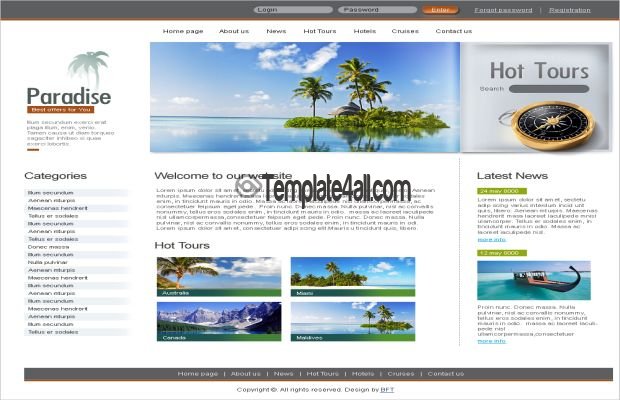 Flash HTML Travel Website Template