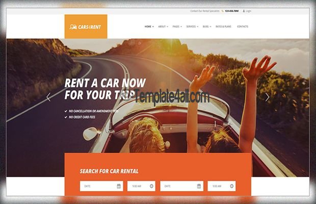 Premium Taxi Car Rental WordPress Theme