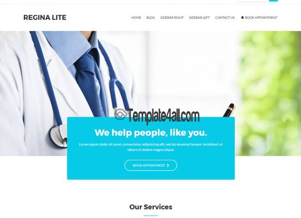 Free Medical Bleu Grey Health Wordpress Theme