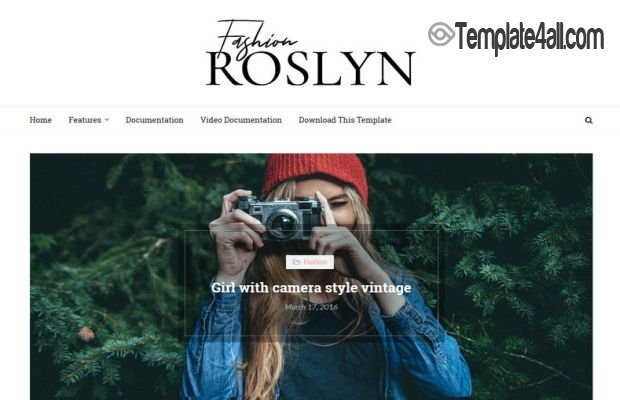 Roslyn Responsive Fashion Blogger Template