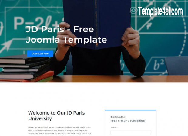 JD Paris - Responsive Free School Joomla Template