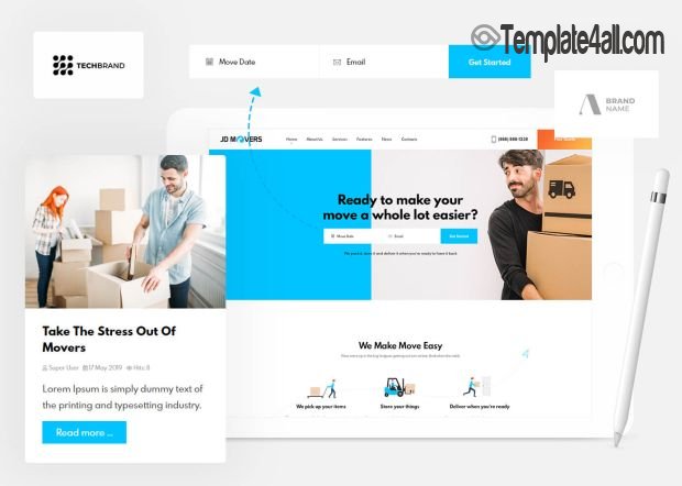 JD Movers – Joomla Template for Packers and Movers