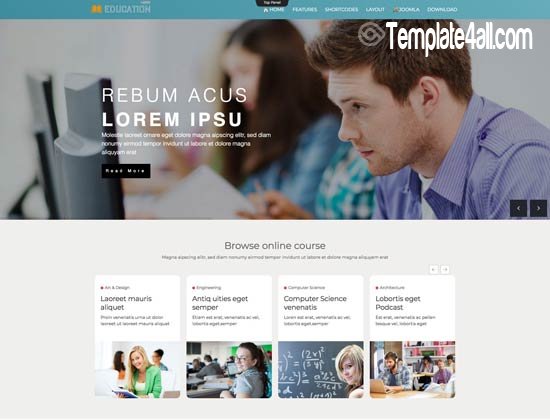 Ju_joomla103 - Online Courses Joomla Template